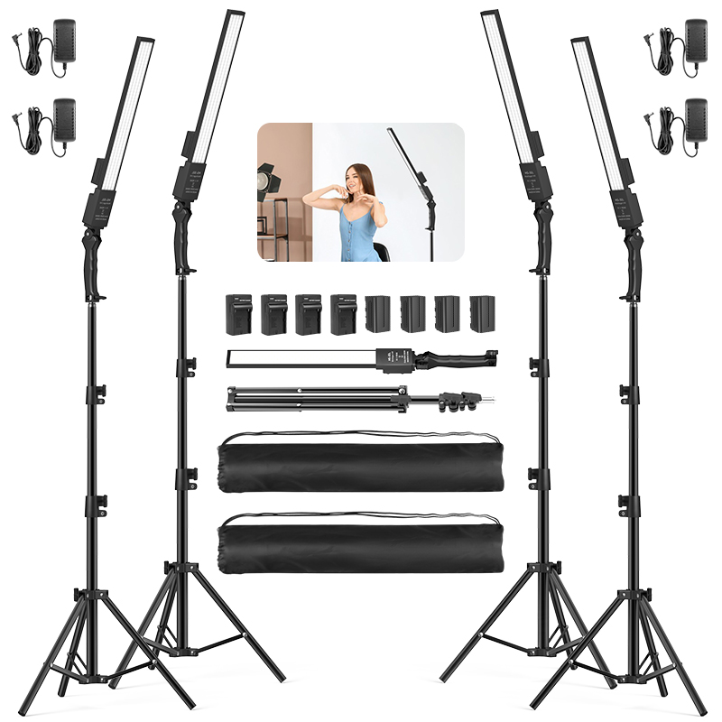 Photography Umbrella Lighting Kit - 4pcs LED Photography Studio Lighting Hand