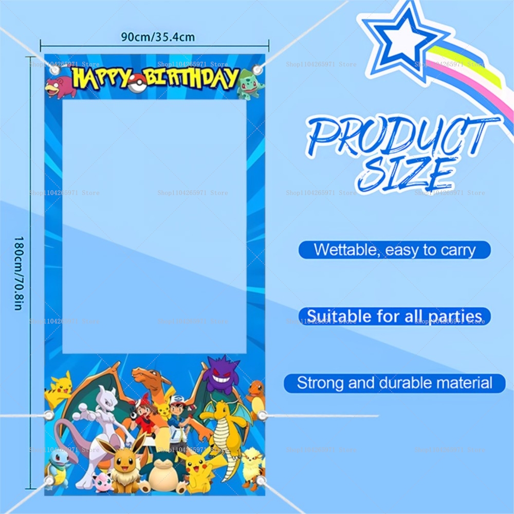 Pokemon Pikachu Photo Booth Fr - Photography Lighting Backdrop recensione e prezzo