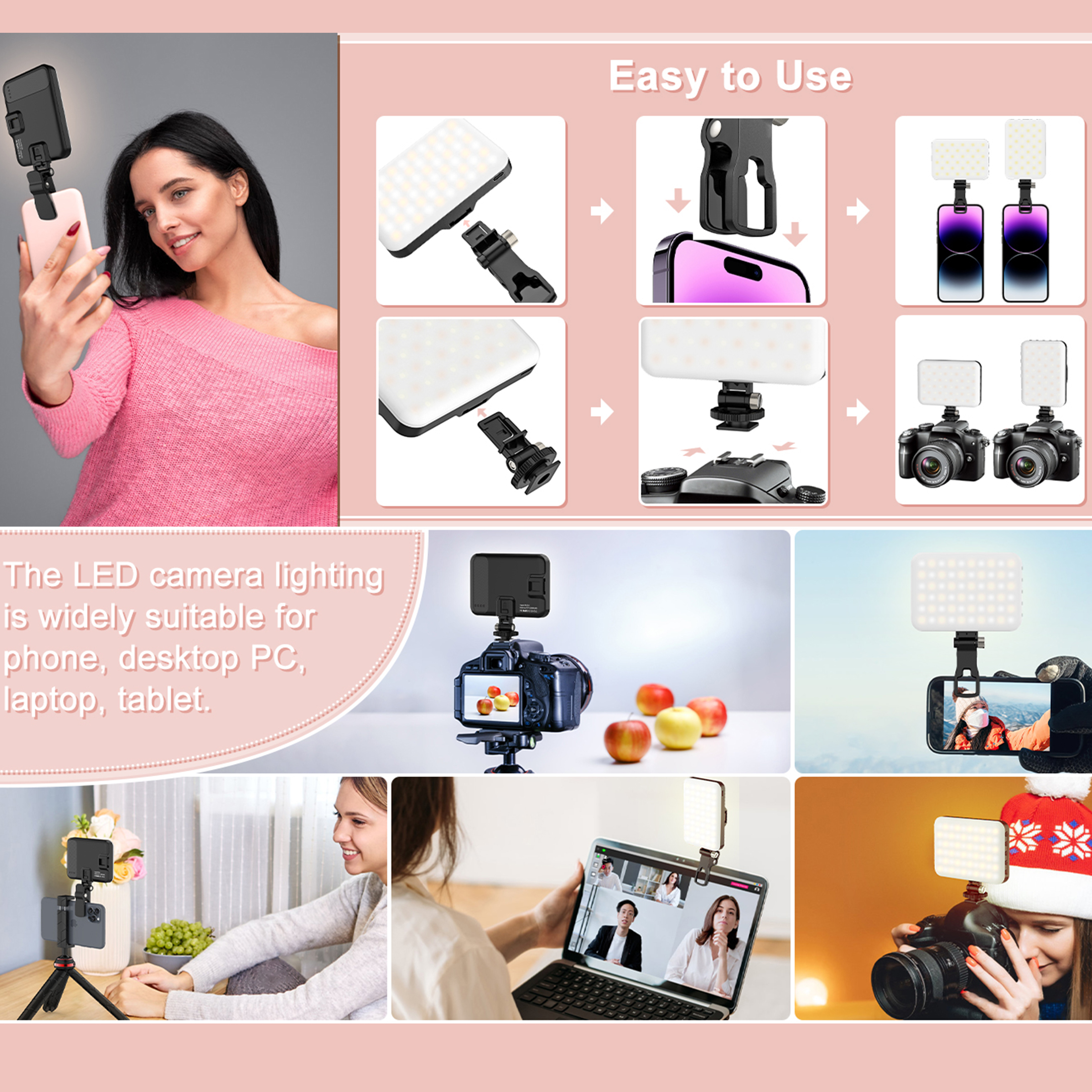 LED Selfie Light 60 High Power - Photography Lighting Professional recensione e prezzo