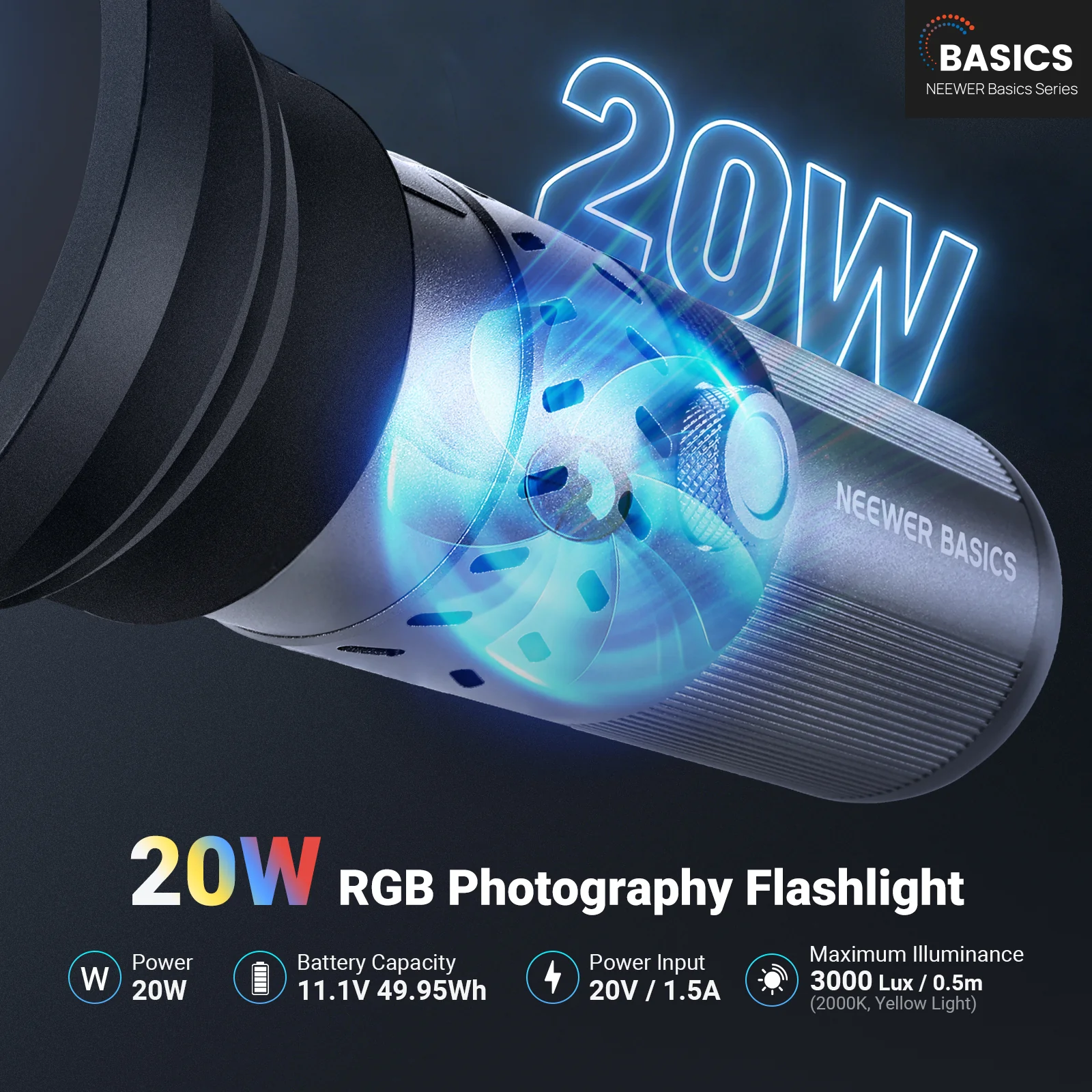NEEWER BASICS FL20: 20W RGB po - Photography Lighting Basics recensione e prezzo