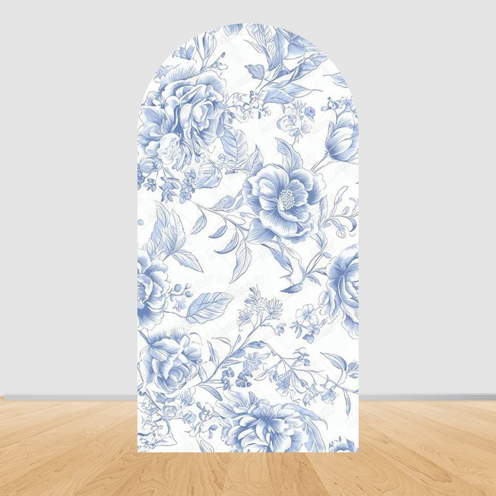 Blue Floral Bow Arch Backdrop  - Photography Lighting Backdrop recensione e prezzo