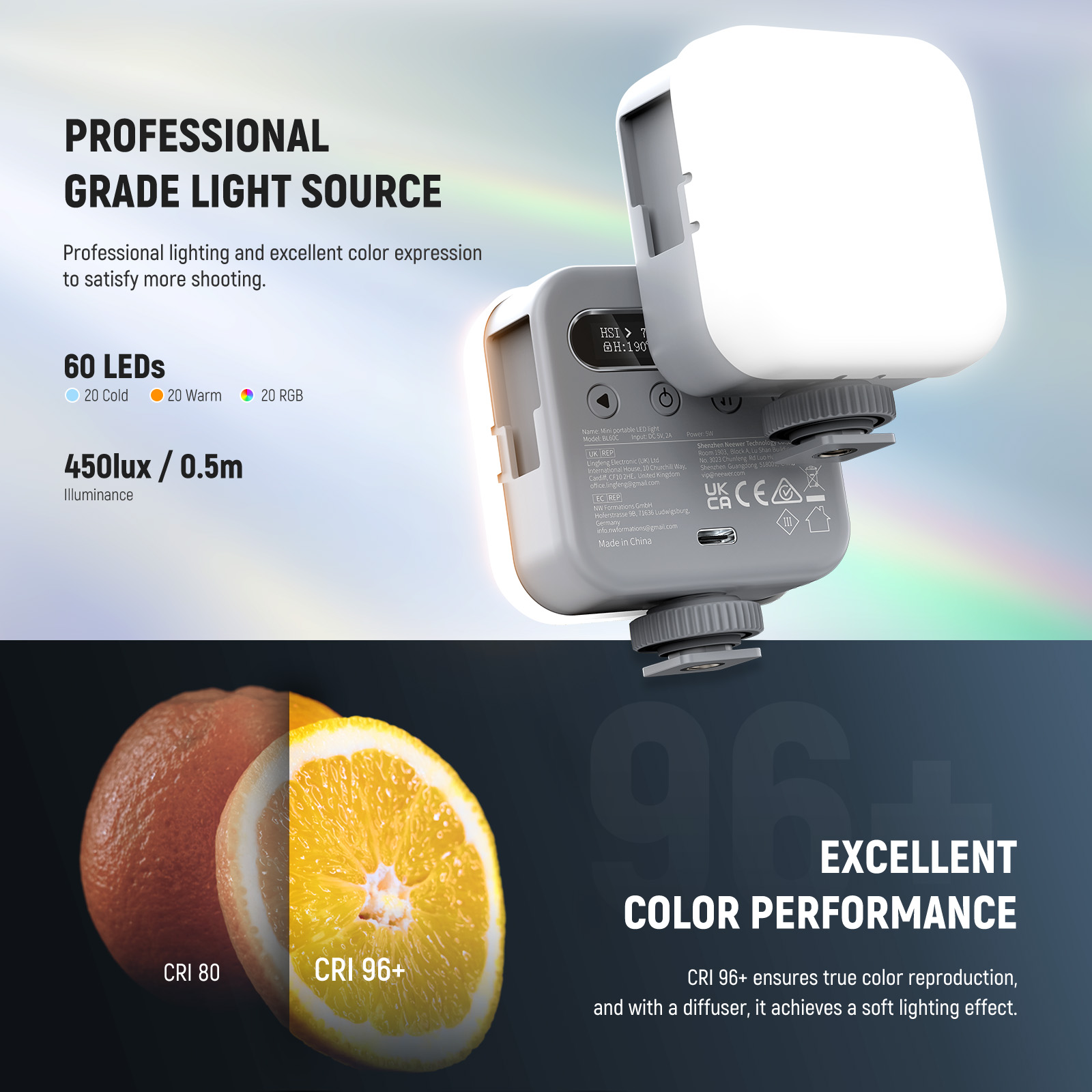 NEEWER Basic Magnetic RGB Vide - Photography Lighting Basics recensione e prezzo