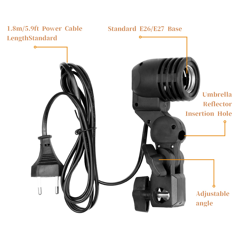 1.8m Cable Cord Light Bulb Sta - Photography Umbrella Lighting Kit recensione e prezzo