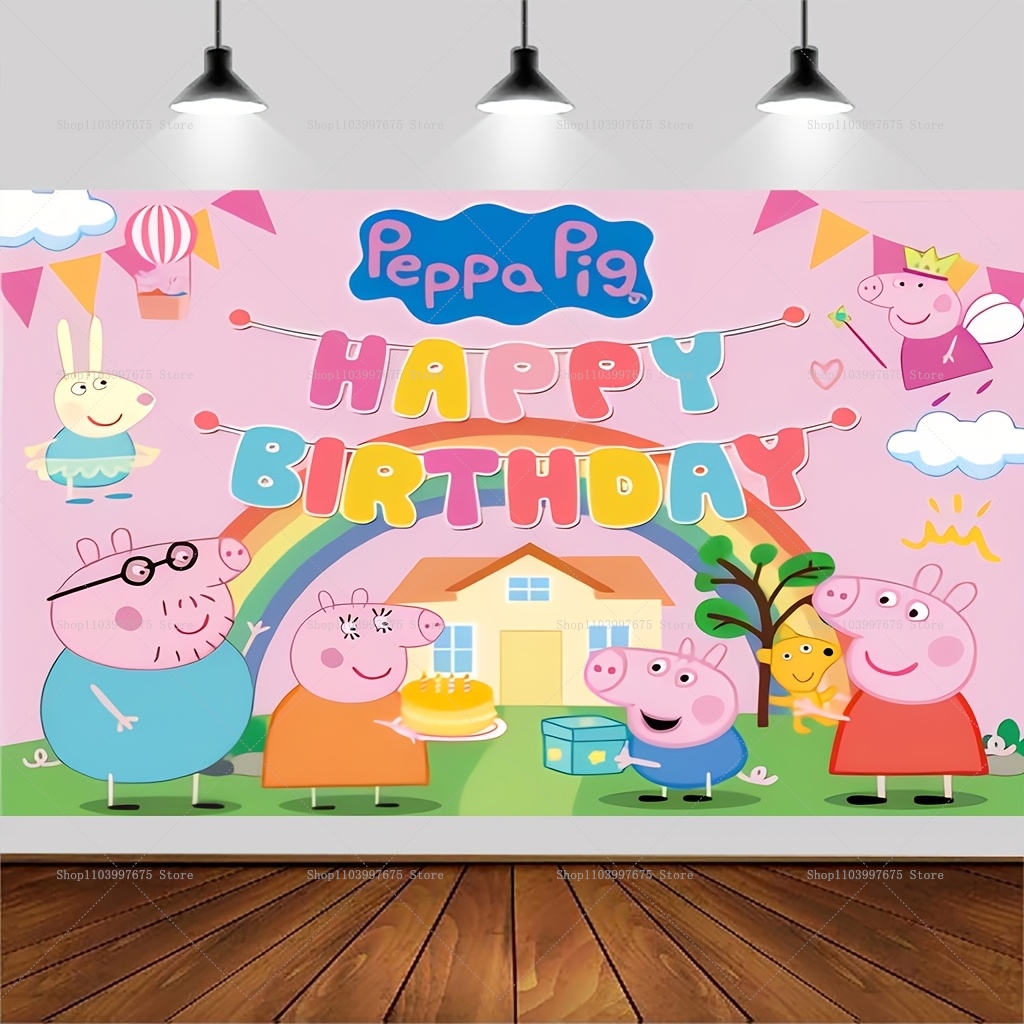 Custom Name Cartoon Peppa Pig  - Photography Lighting Backdrop recensione e prezzo