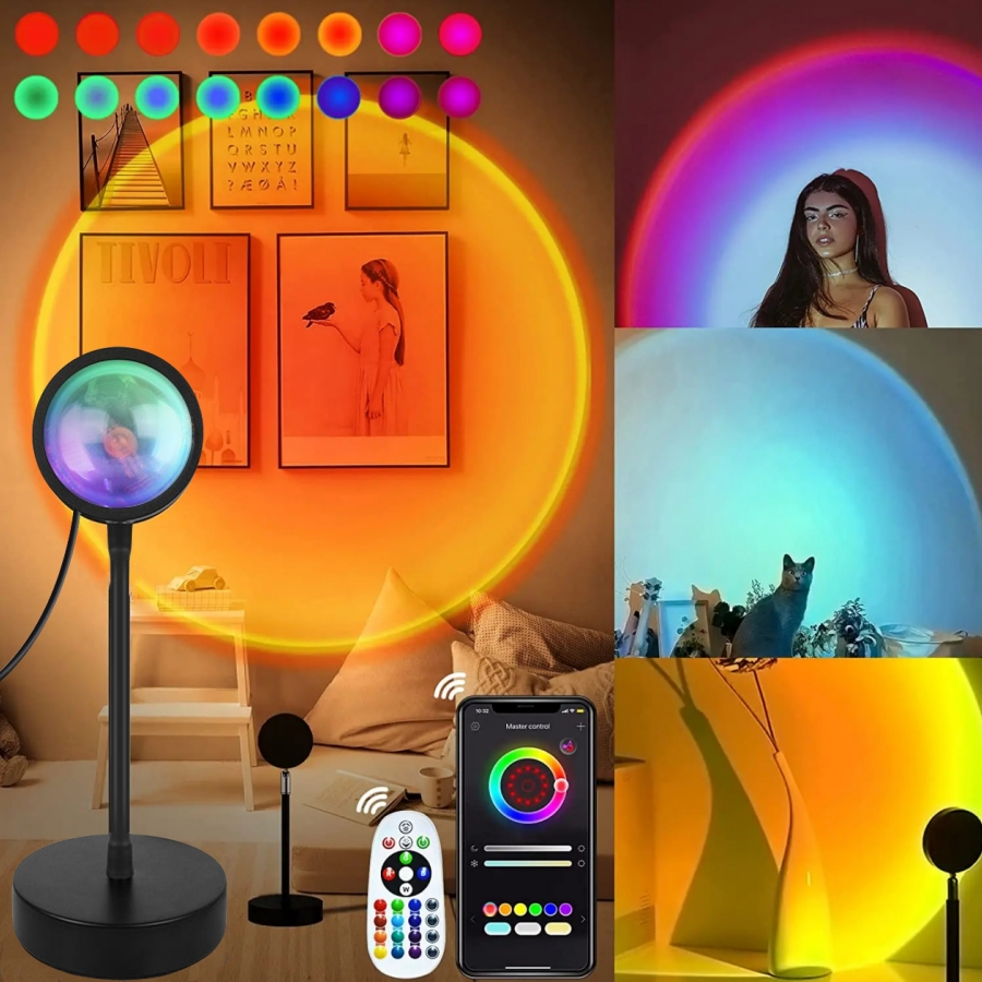 Smart Sunset Lamp Tuya LED Nig - Photography Lighting App recensione e prezzo