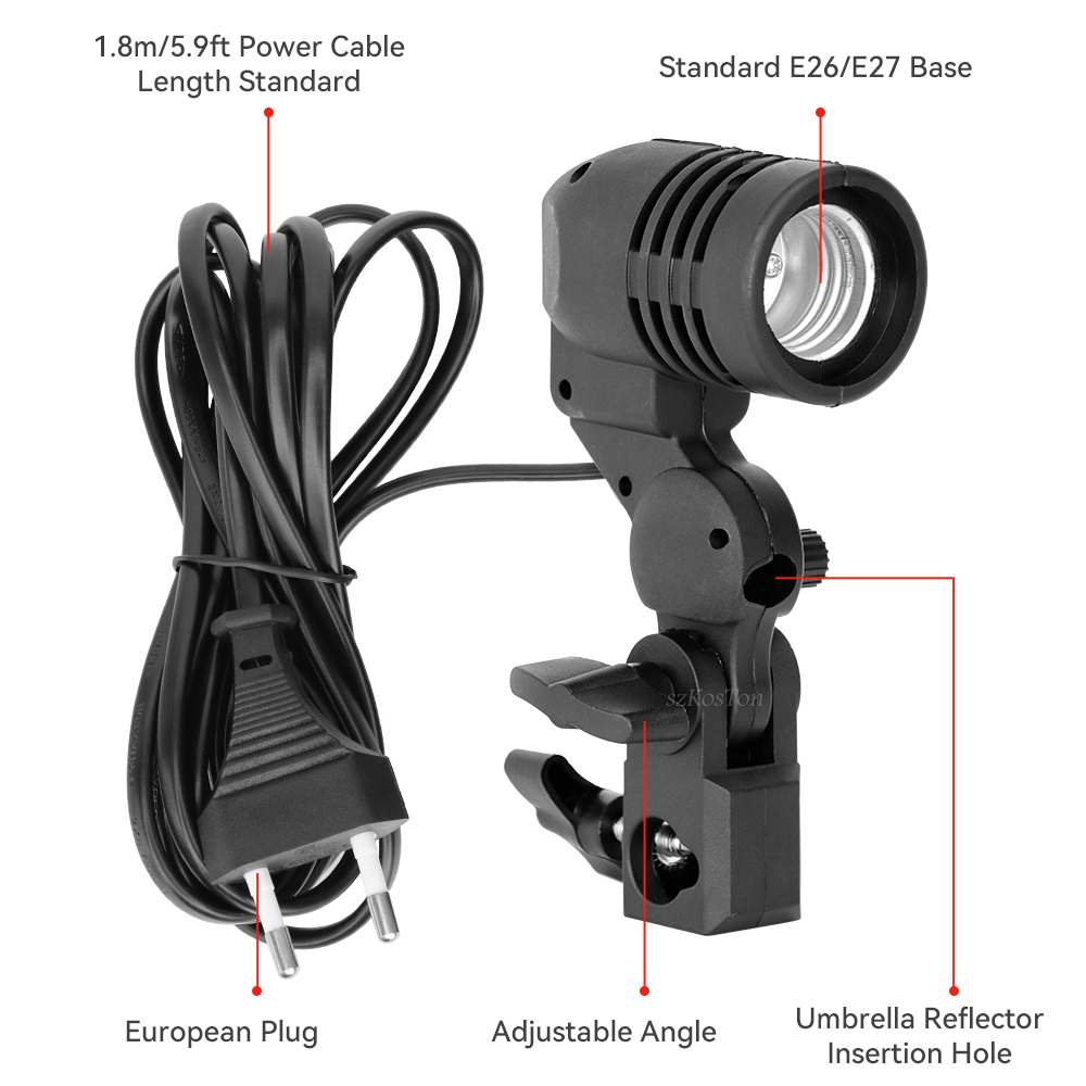 Single Head Bulb Holder E27 So - Photography Umbrella Lighting Kit recensione e prezzo