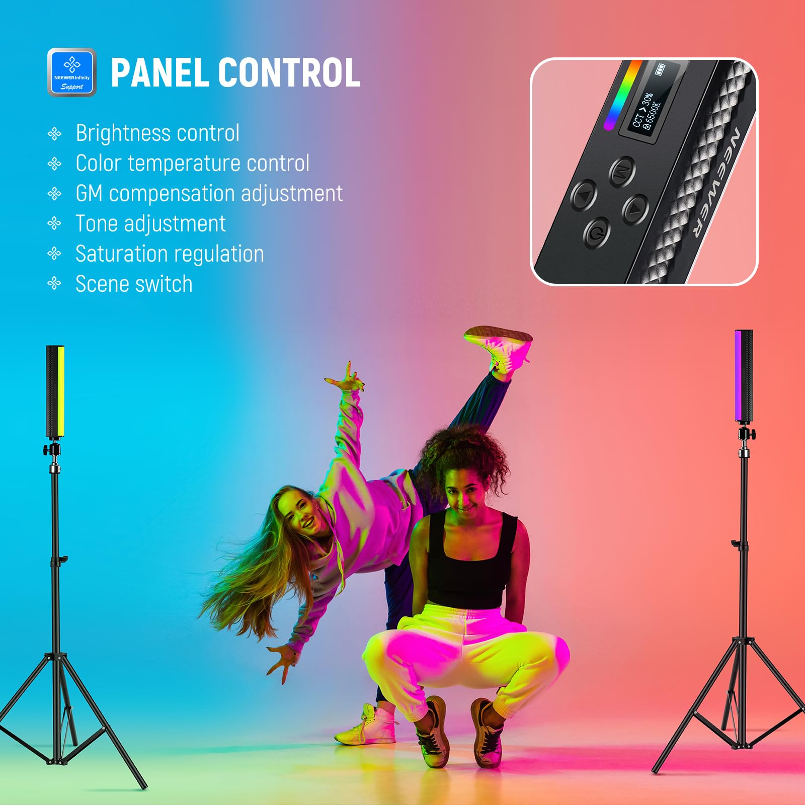 NEEWER RGB Light Wand with APP - Photography Lighting App recensione e prezzo