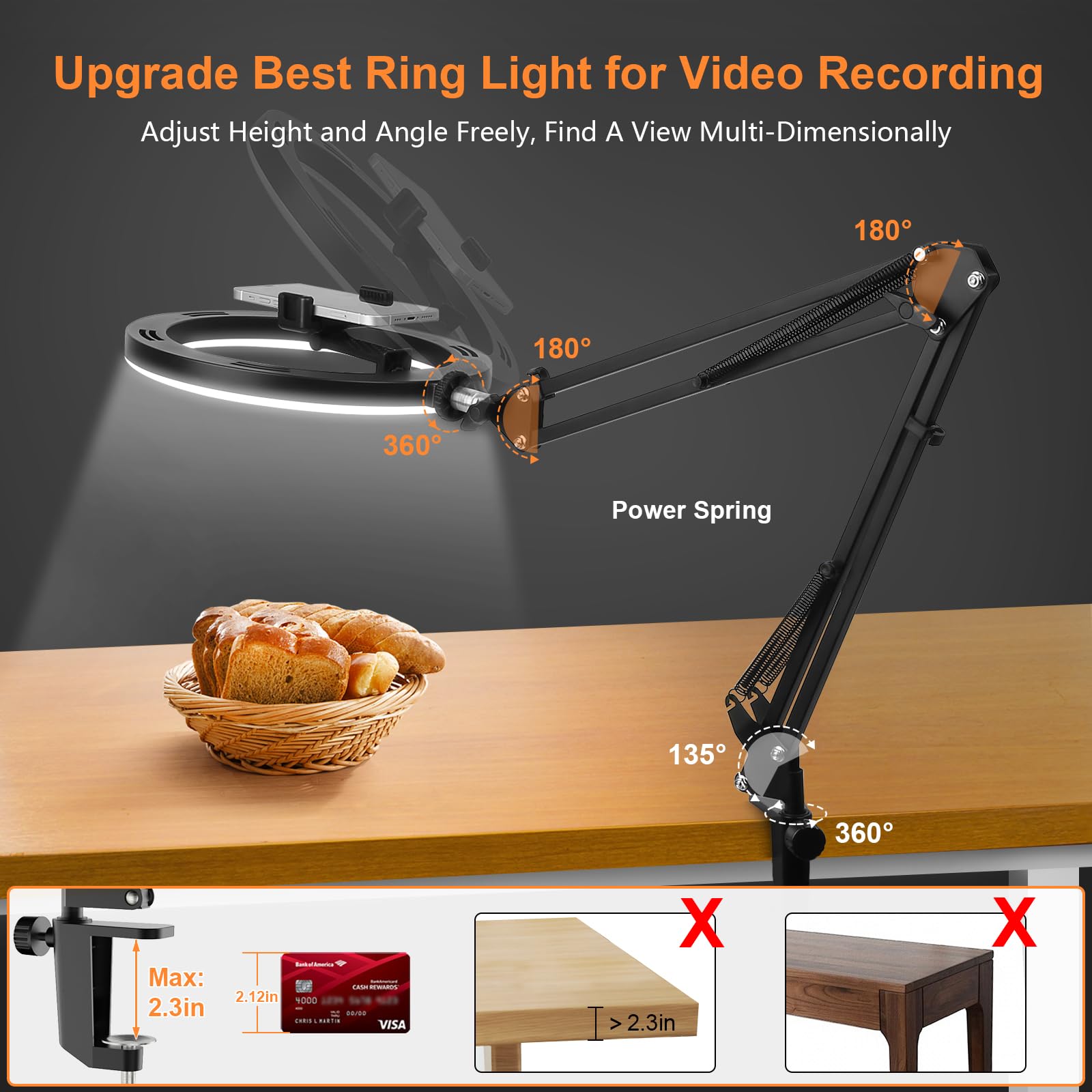 Nice Overhead Tripod With Ring - Photography Lighting Professional recensione e prezzo