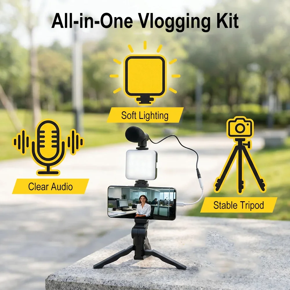 Smartphone Vlogging Kit Led Vi - Photography Umbrella Lighting Kit recensione e prezzo