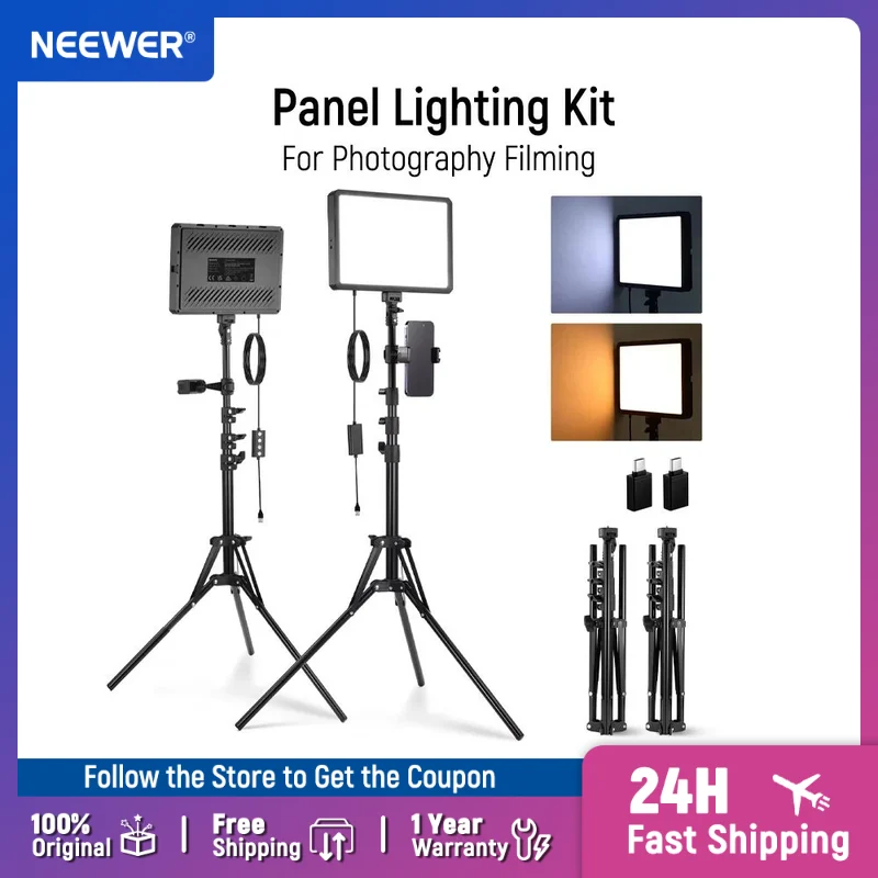 NEEWER BASICS 2 Pack LED Video - Photography Lighting Basics recensione e prezzo