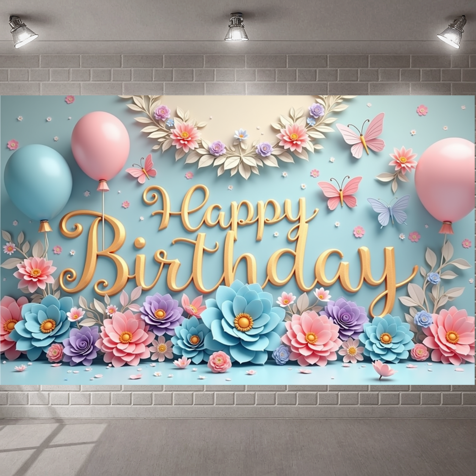 Floral Theme Banner Butterfly  - Photography Lighting Backdrop recensione e prezzo