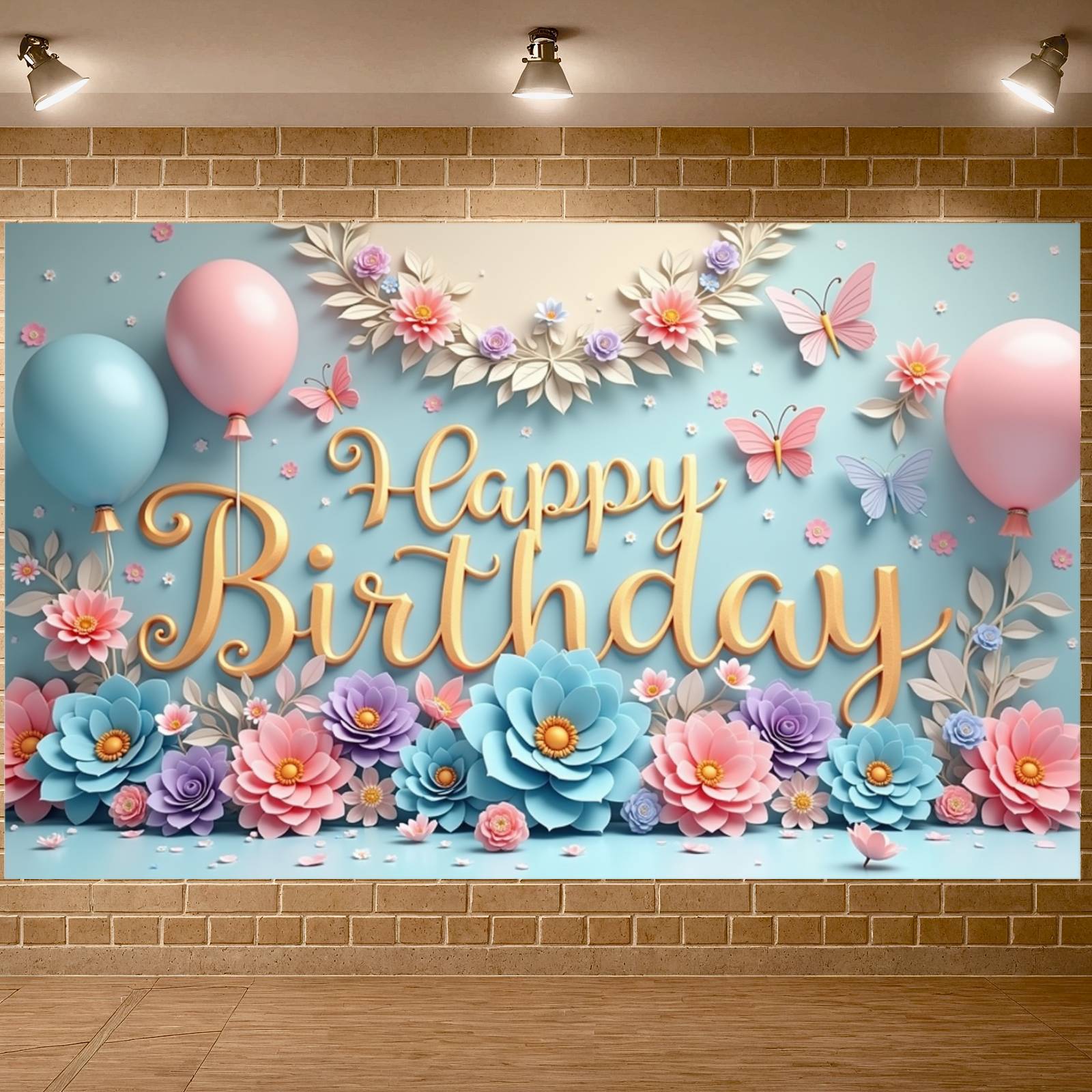 Floral Theme Banner Butterfly  - Photography Lighting Backdrop recensione e prezzo