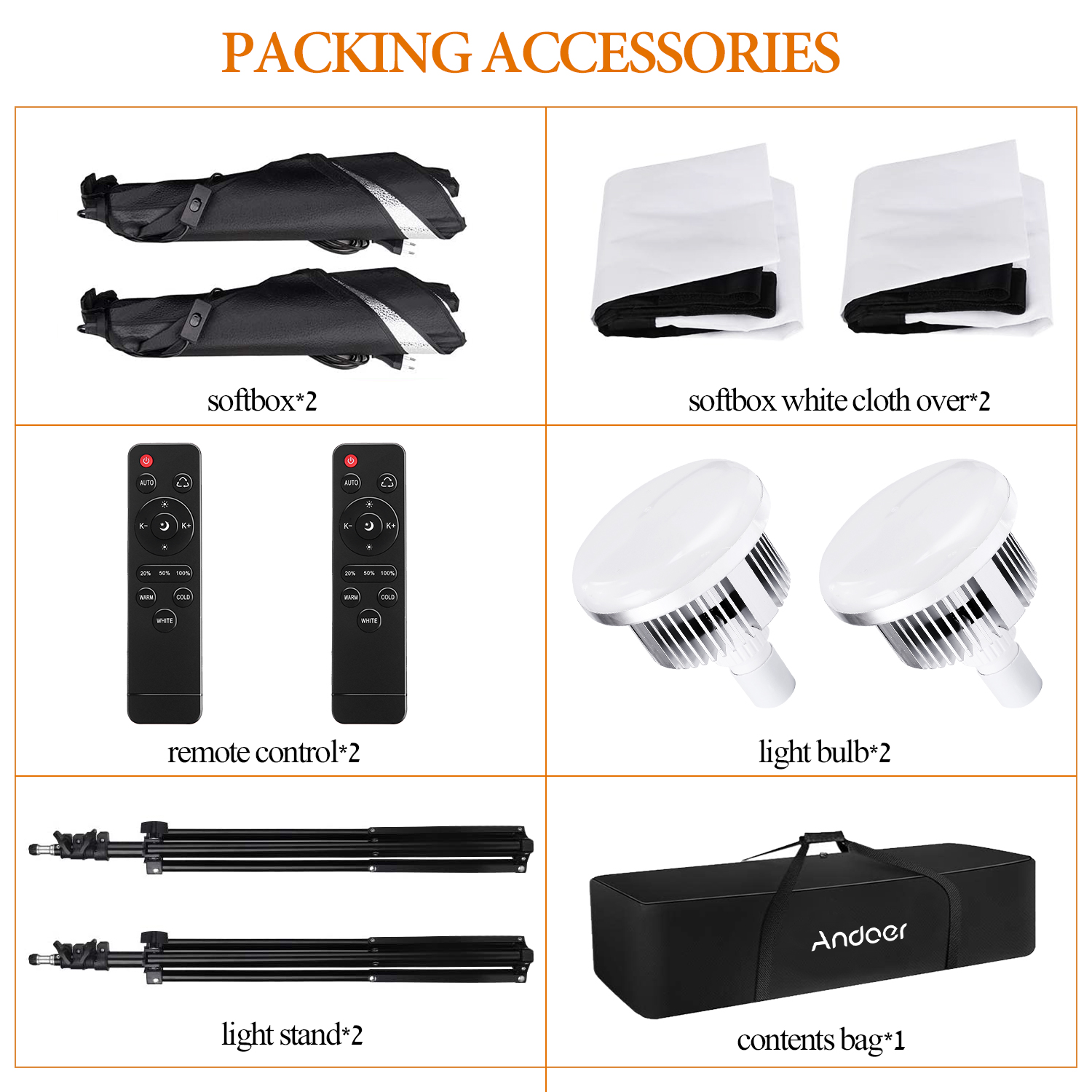 Andoer Softbox Lighting Set St - Photography Umbrella Lighting Kit recensione e prezzo
