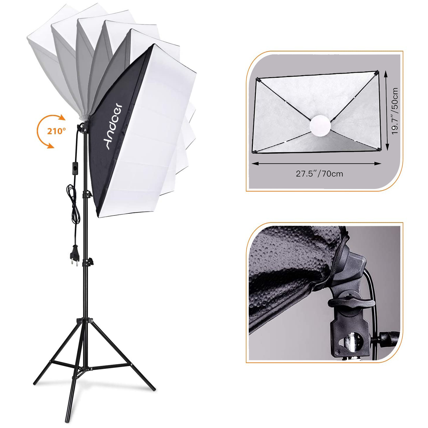 Andoer Softbox Lighting Set St - Photography Umbrella Lighting Kit recensione e prezzo