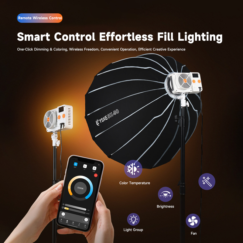 YSKE FL300 320W COB LED Video  - Photography Lighting App recensione e prezzo
