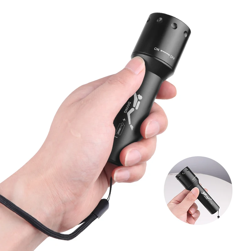 New T6 LED Diving Torch Long-R - Photography Lighting Lamp recensione e prezzo