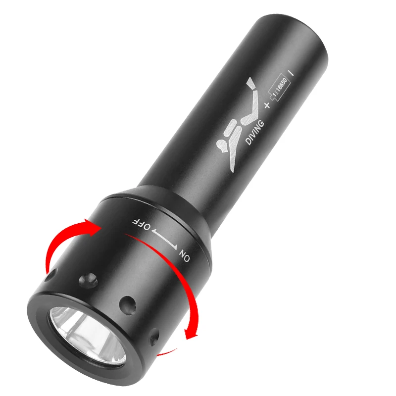 New T6 LED Diving Torch Long-R - Photography Lighting Lamp recensione e prezzo