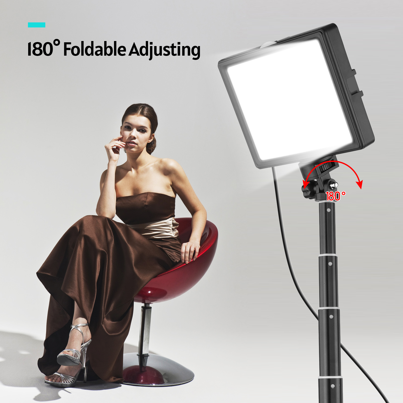 Andoer 2pcs LED Video Light Ki - Photography Umbrella Lighting Kit recensione e prezzo