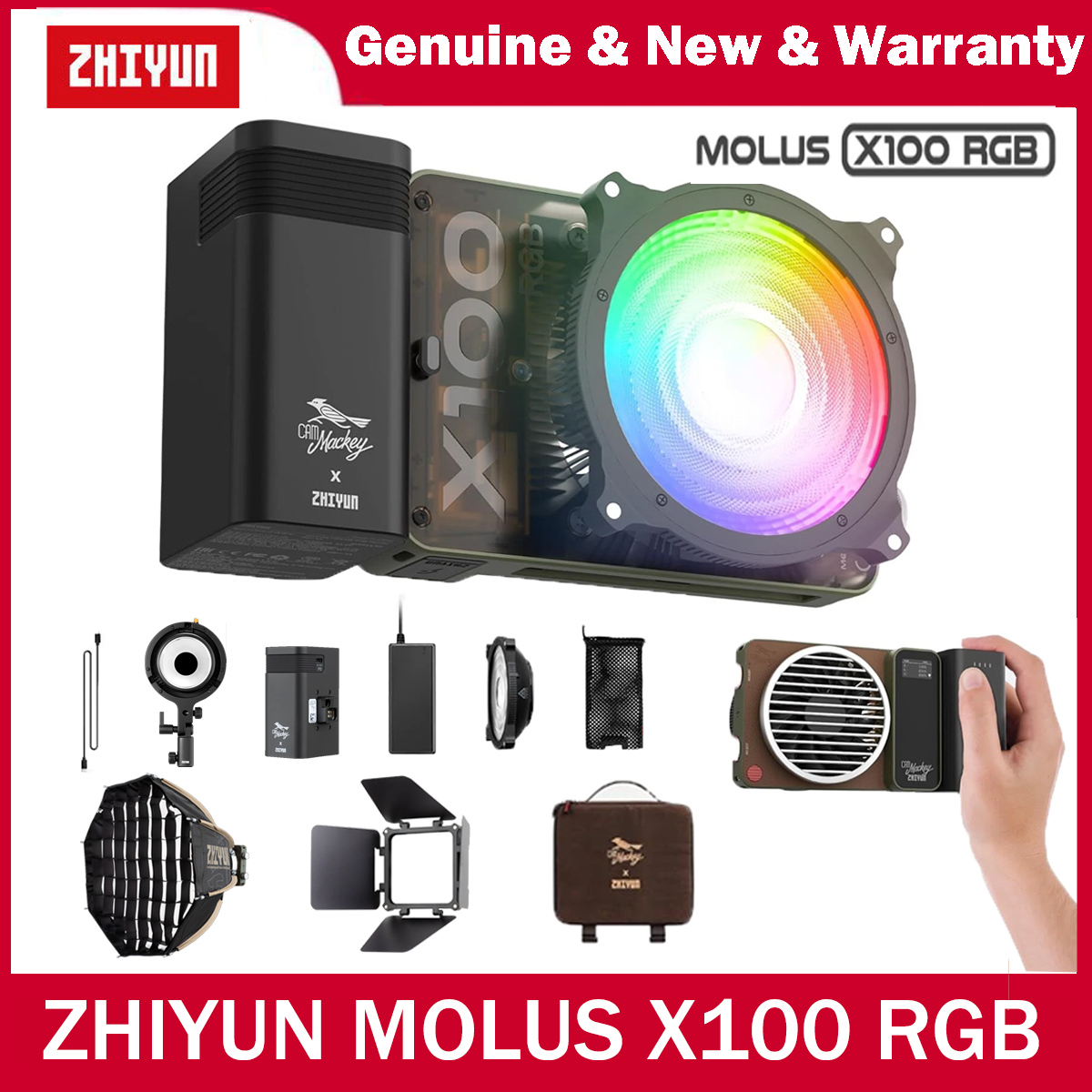 ZHIYUN MOLUS X100 RGB LED Ligh - Photography Lighting App recensione e prezzo