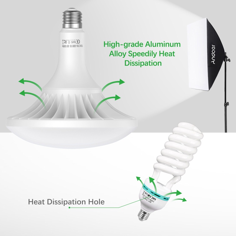 Andoer 150W LED Light Bulb Pho - Photography Lighting Lamp recensione e prezzo