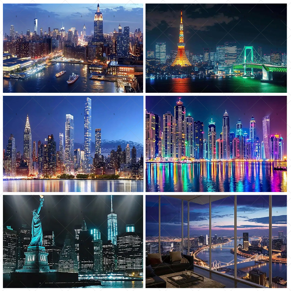Night View High-Rise Building  - Photography Lighting Backdrop recensione e prezzo