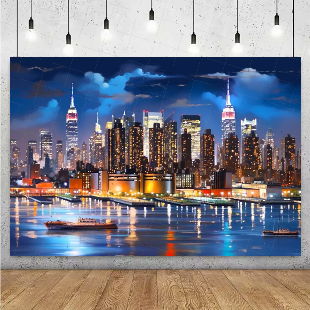 Night View High-Rise Building  - Photography Lighting Backdrop recensione e prezzo