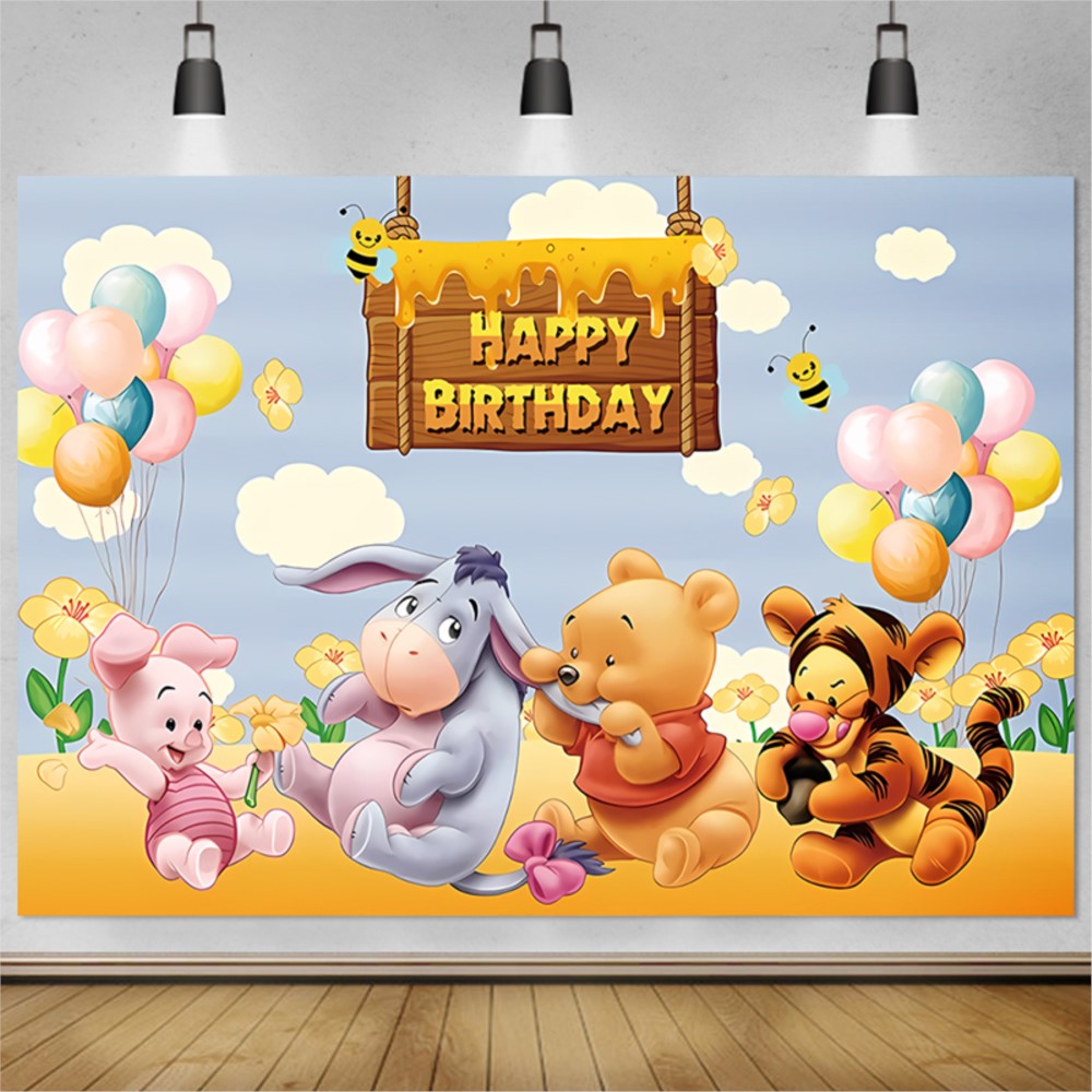 Bear Winnie The Pooh Birthday  - Photography Lighting Backdrop recensione e prezzo