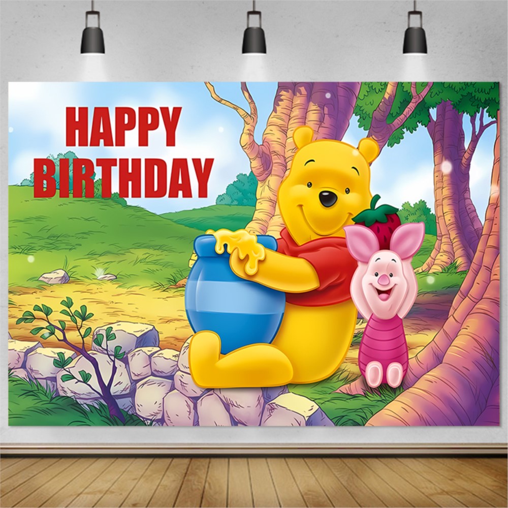 Bear Winnie The Pooh Birthday  - Photography Lighting Backdrop recensione e prezzo
